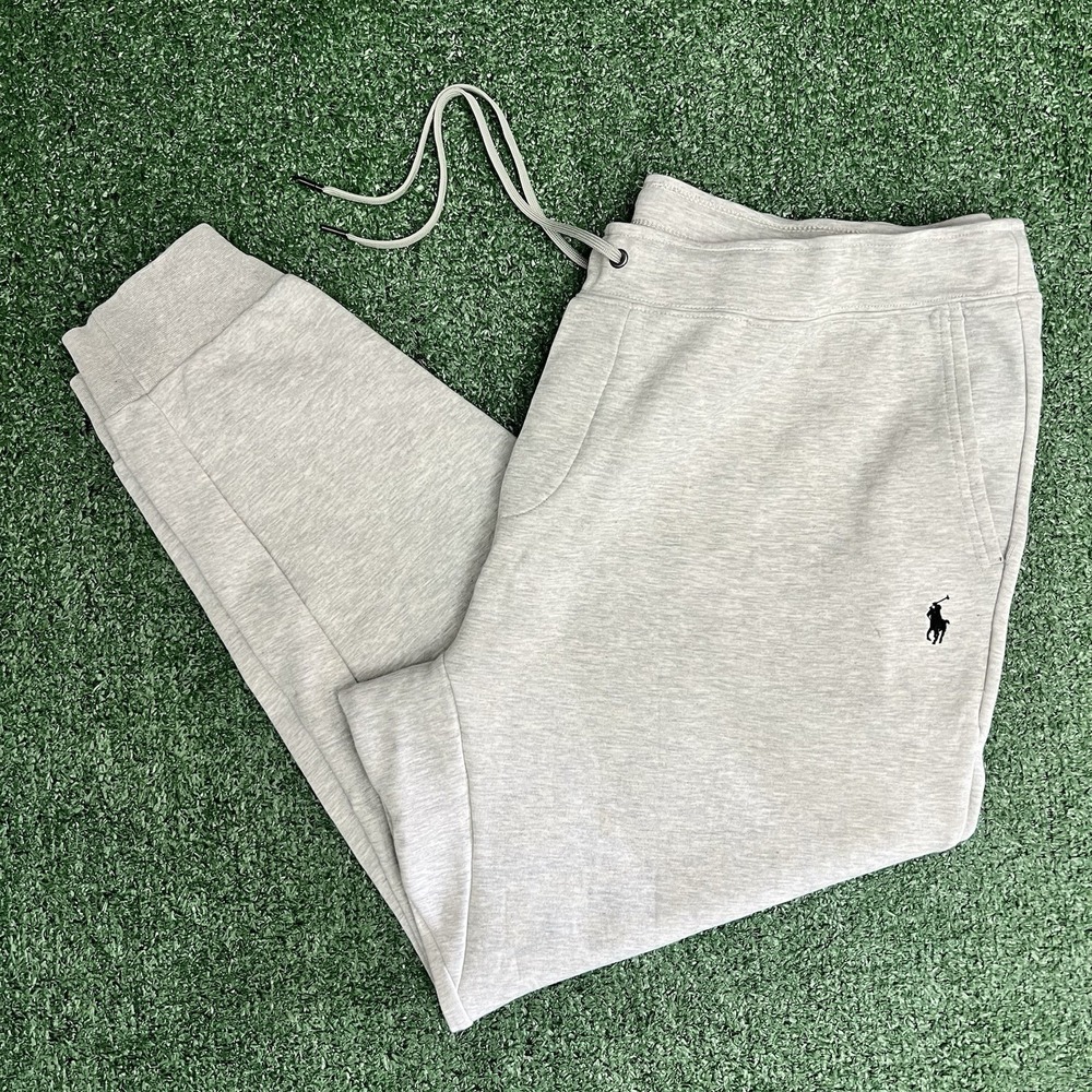 Polo Ralph Lauren Double Knit Joggers Pant Men's 2XL Gray Sweatpants Tapered